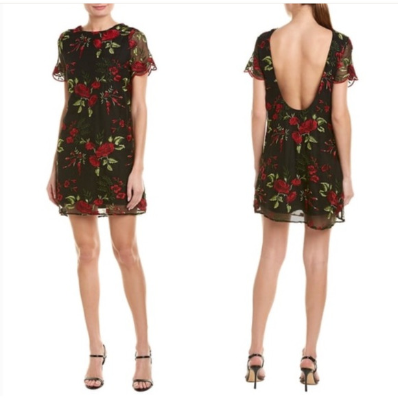 Show Me Your MuMu Black Floral Mini Dress - Picture 1 of 8